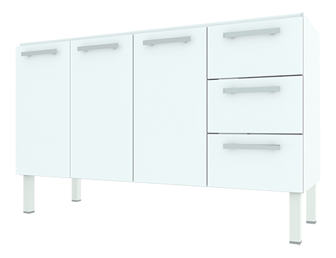 Gabinete de Cozinha em Aço Cozimax Vênus Flat 150 Branco