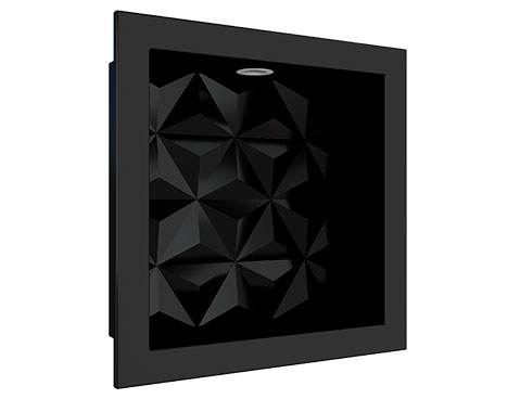 Nicho em Mármore Sintético Cozimax Medida 30 x 30 cor Preto com Led