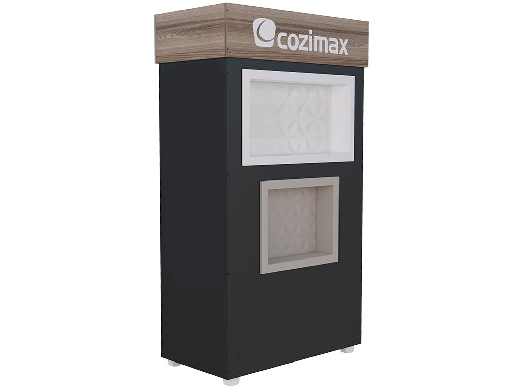 Expositor de Nicho em Mármore Sintético e Porcelanato Cozimax Móveis