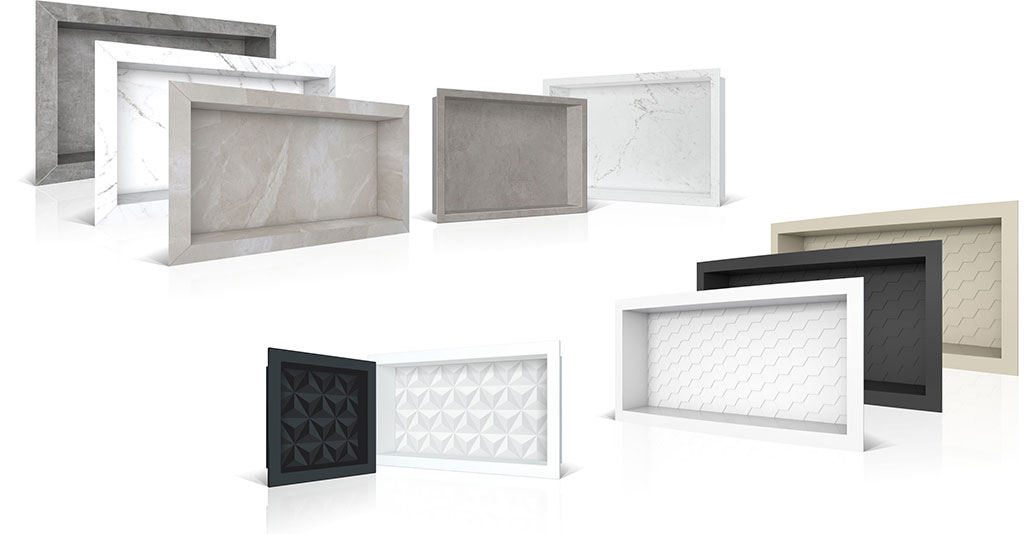 Nichos Mármore Sintético e Porcelanato Cozimax Móveis